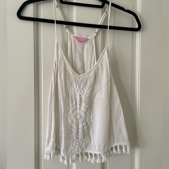 Lilly Pulitzer White Linen Tank Top - Picture 3 of 6